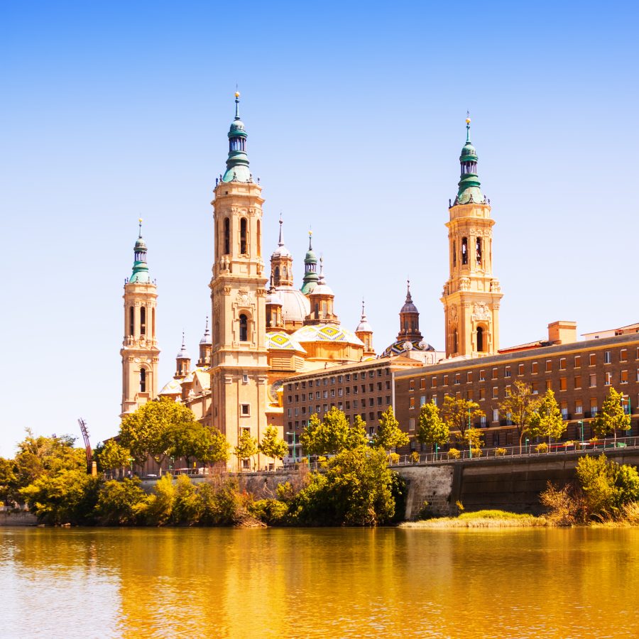 Basilica of Our Lady of the Pillar from Ebro river